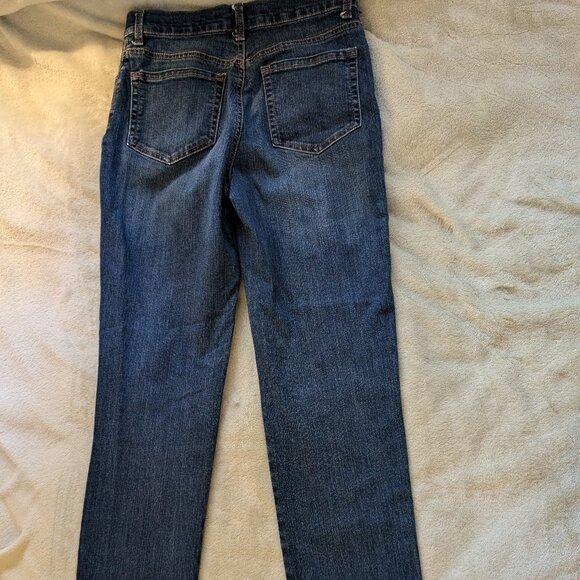 GLORIA VANDERBILT WOMEN'S BLUE JEANS 2 Amanda Pants Dark Mid Long Straight Leg - Picture 5 of 6